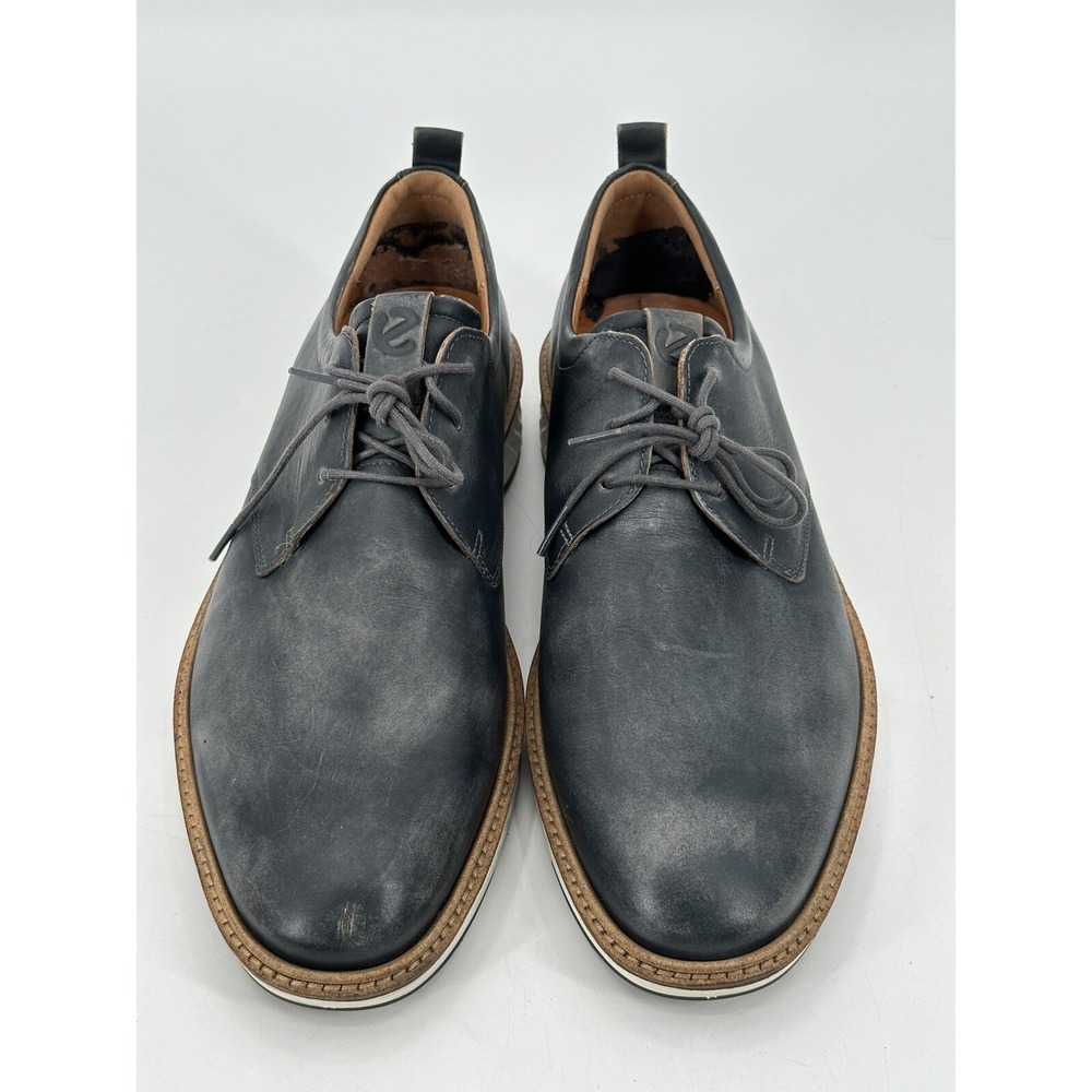 ECCO ST.1‎ Hybrid Leather Plain Toe Oxford Shoes Men's Size 11-11.5 Blue